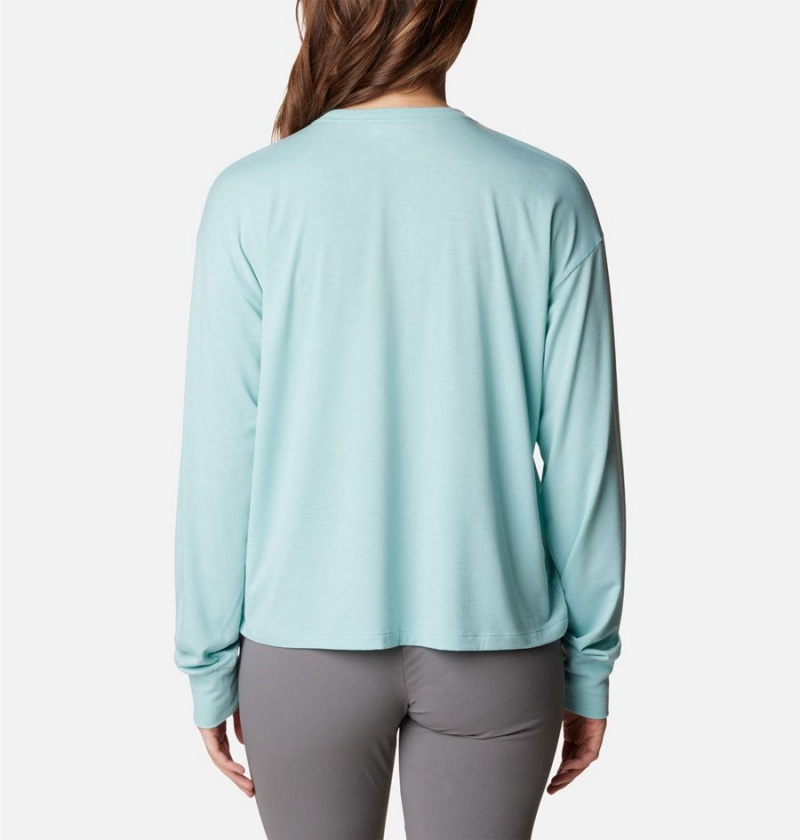 Columbia Boundless Trek Long Sleeve Women's T-Shirt Turquoise | FRKIGD-365