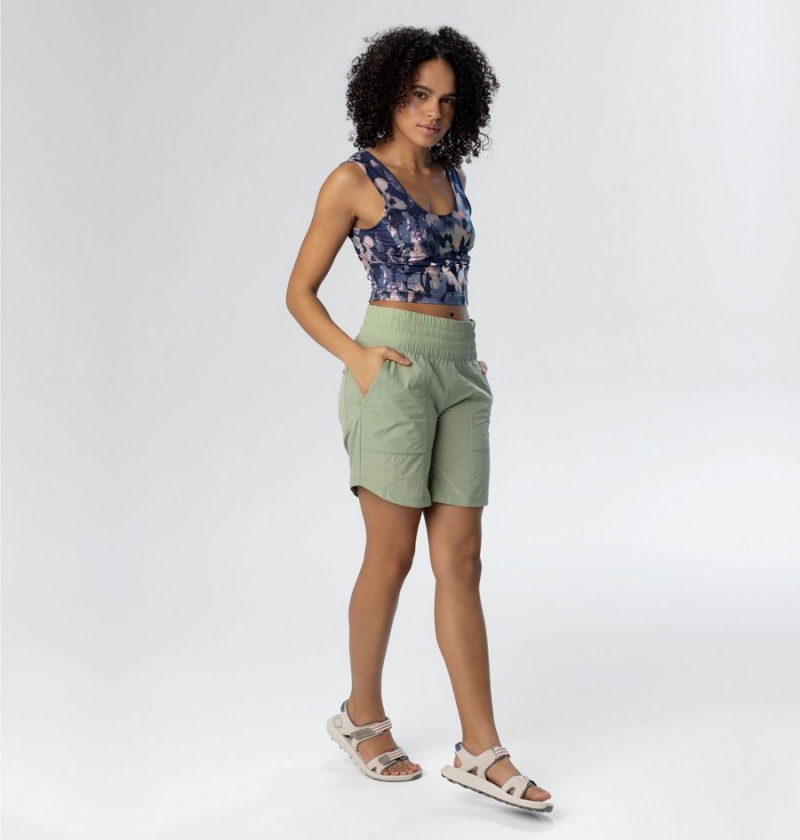 Columbia Boundless Trek Women's Shorts Green | NOSXAE-426