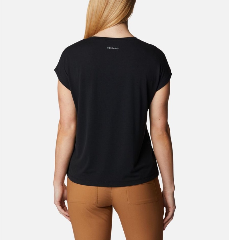 Columbia Boundless Trek Women's T-Shirt Black | AQNUGX-318