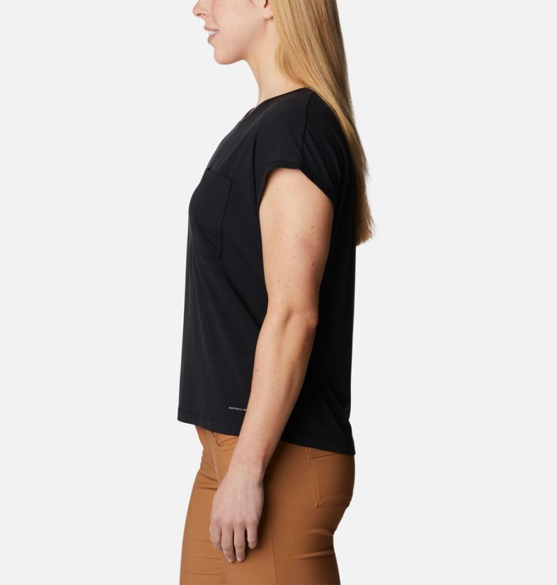Columbia Boundless Trek Women's T-Shirt Black | AQNUGX-318