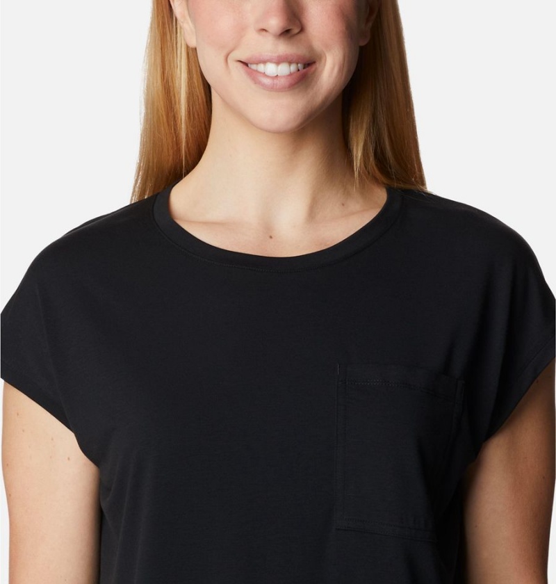 Columbia Boundless Trek Women's T-Shirt Black | AQNUGX-318