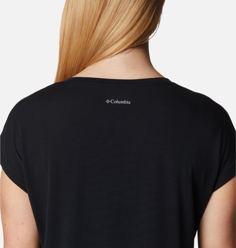 Columbia Boundless Trek Women's T-Shirt Black | AQNUGX-318