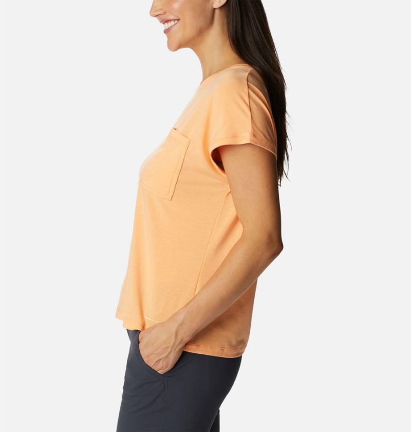 Columbia Boundless Trek Women's T-Shirt Orange | MPYLHU-065