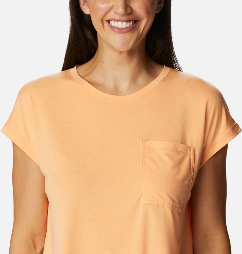 Columbia Boundless Trek Women's T-Shirt Orange | MPYLHU-065