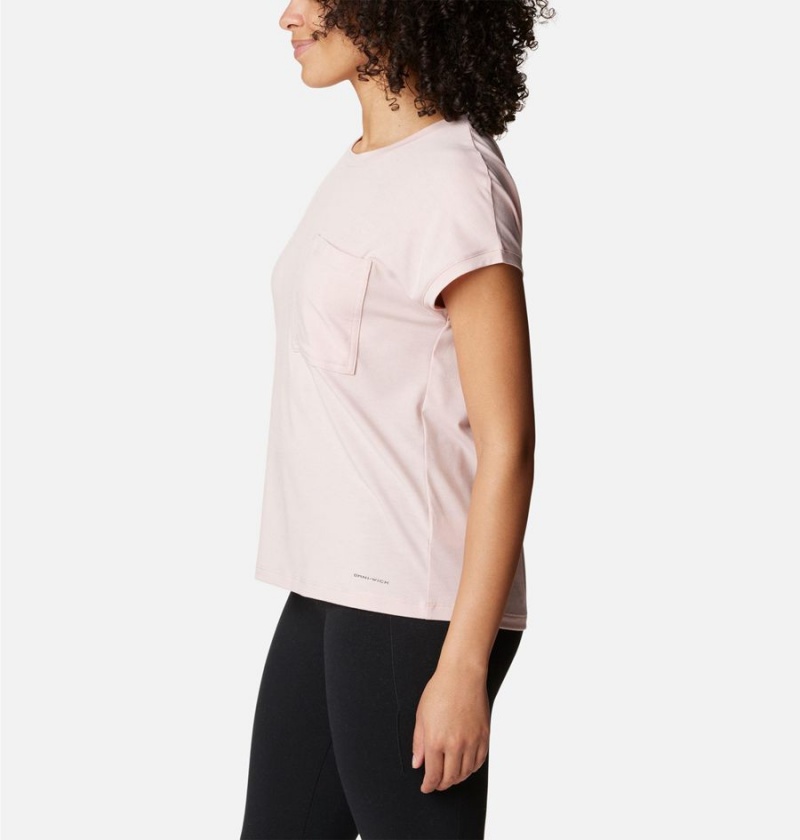 Columbia Boundless Trek Women's T-Shirt Pink | FHGOLE-104