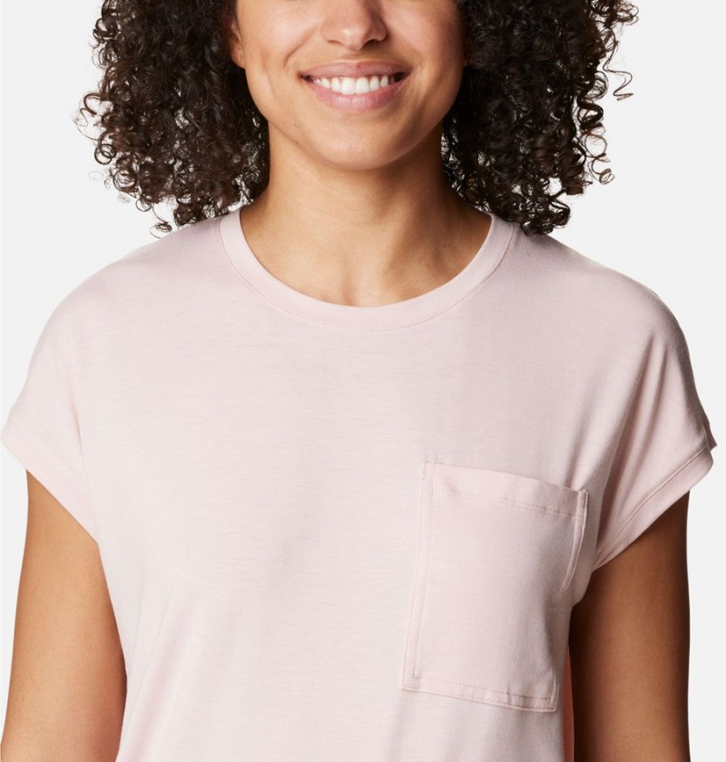 Columbia Boundless Trek Women's T-Shirt Pink | FHGOLE-104