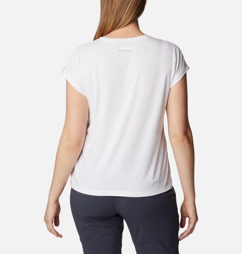 Columbia Boundless Trek Women's T-Shirt White | WNTFVS-739
