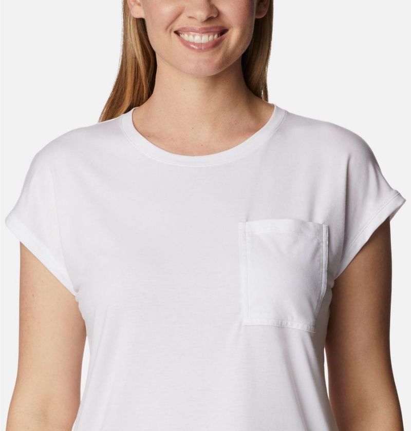 Columbia Boundless Trek Women's T-Shirt White | WNTFVS-739