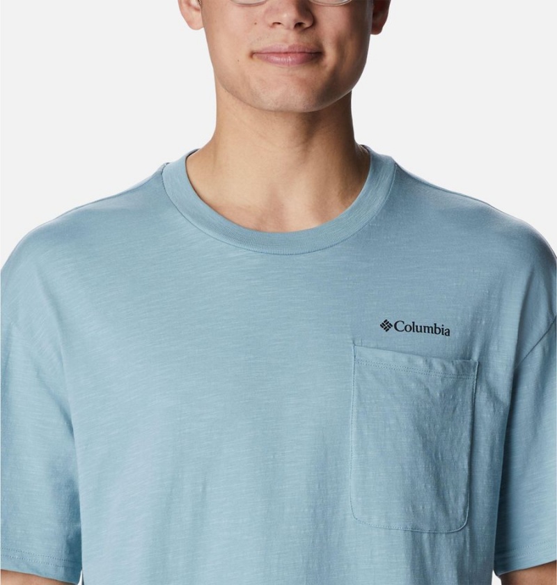 Columbia Break It Down Men's T-Shirt Blue | JKLQVP-276