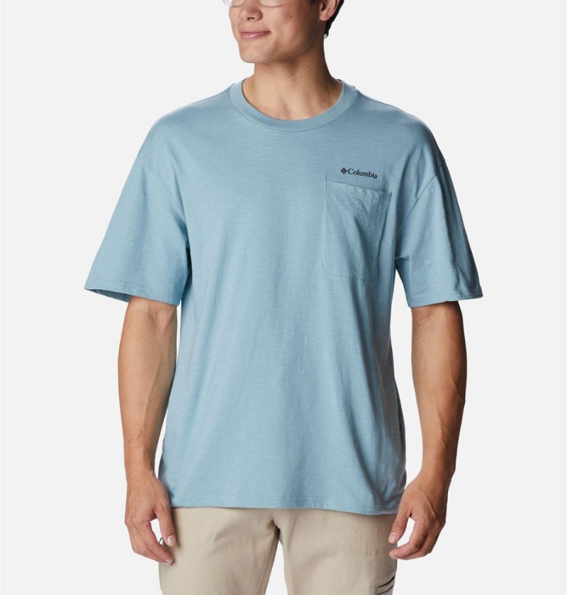 Columbia Break It Down Men\'s T-Shirt Blue | JKLQVP-276
