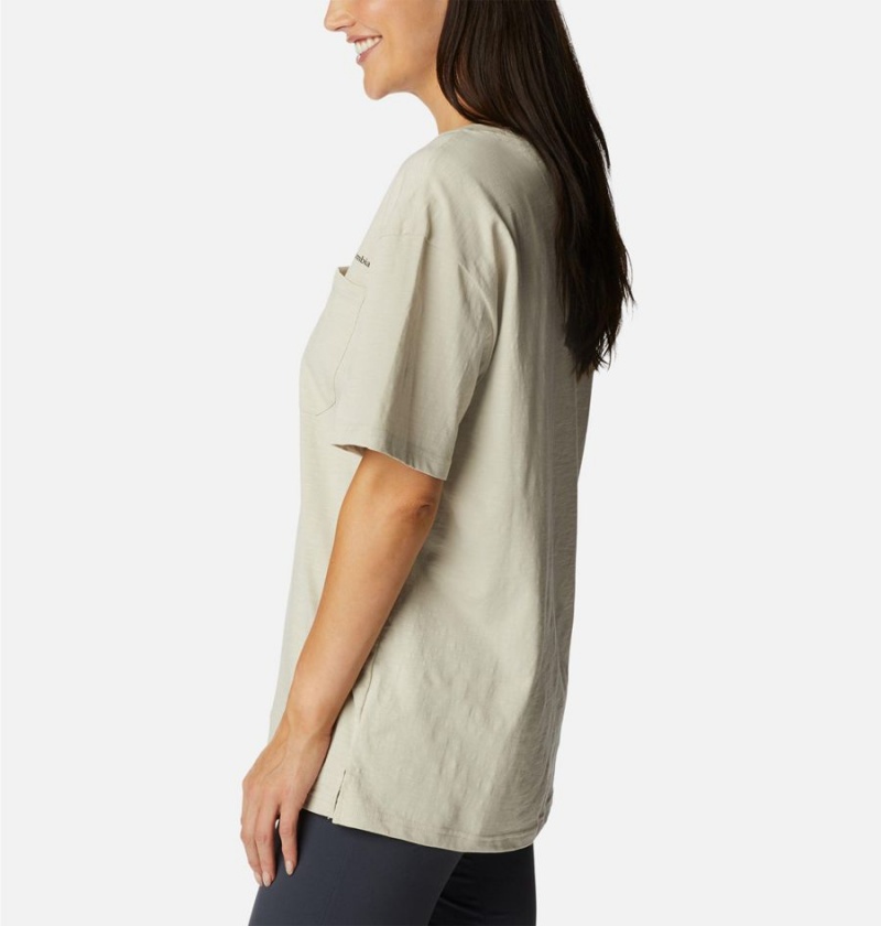 Columbia Break It Down Women's T-Shirt Beige | XHMCBO-396