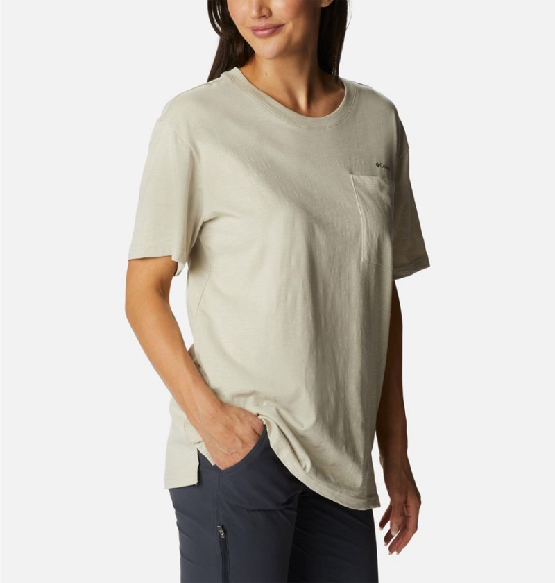 Columbia Break It Down Women's T-Shirt Beige | XHMCBO-396