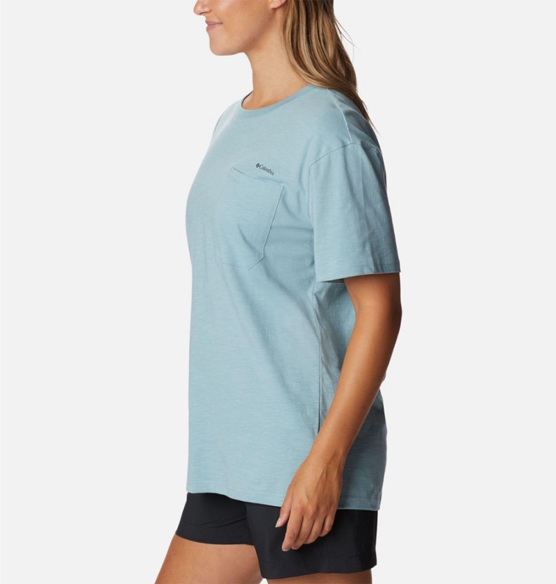 Columbia Break It Down Women's T-Shirt Blue | LFYDPJ-482