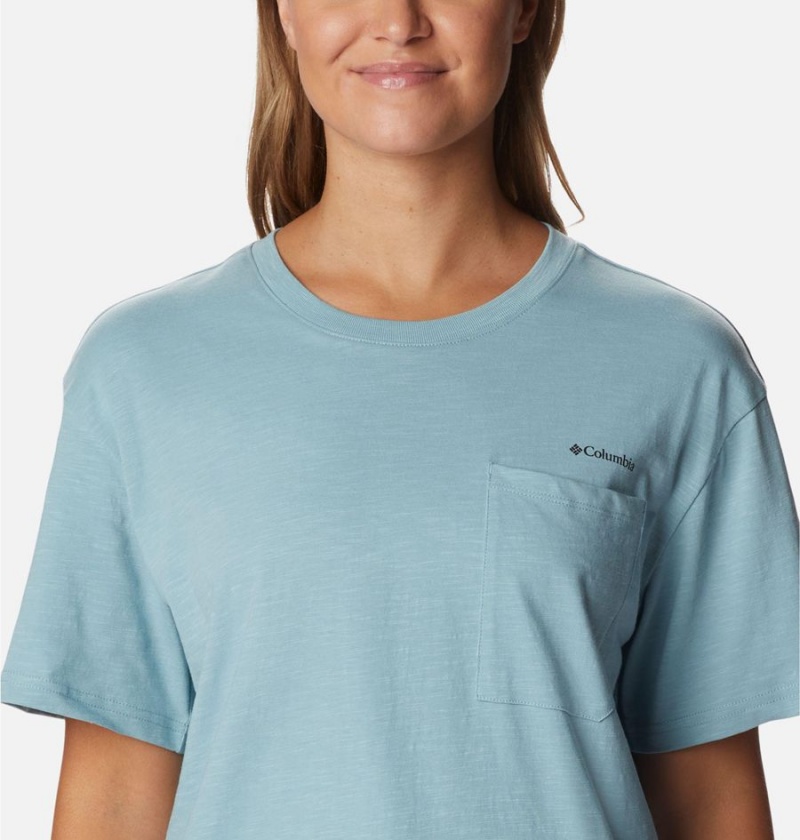 Columbia Break It Down Women's T-Shirt Blue | LFYDPJ-482