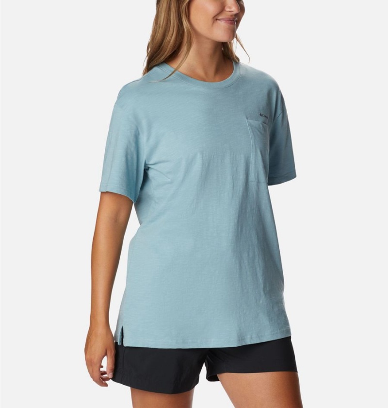 Columbia Break It Down Women's T-Shirt Blue | LFYDPJ-482