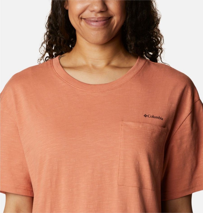 Columbia Break It Down Women's T-Shirt Orange | TVSMKD-190