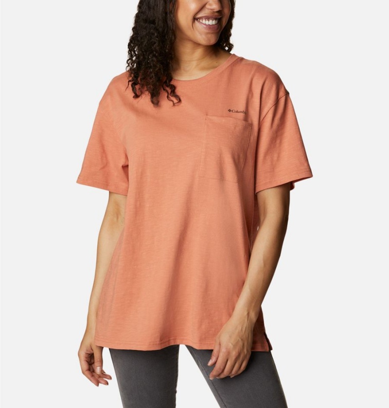 Columbia Break It Down Women's T-Shirt Orange | TVSMKD-190