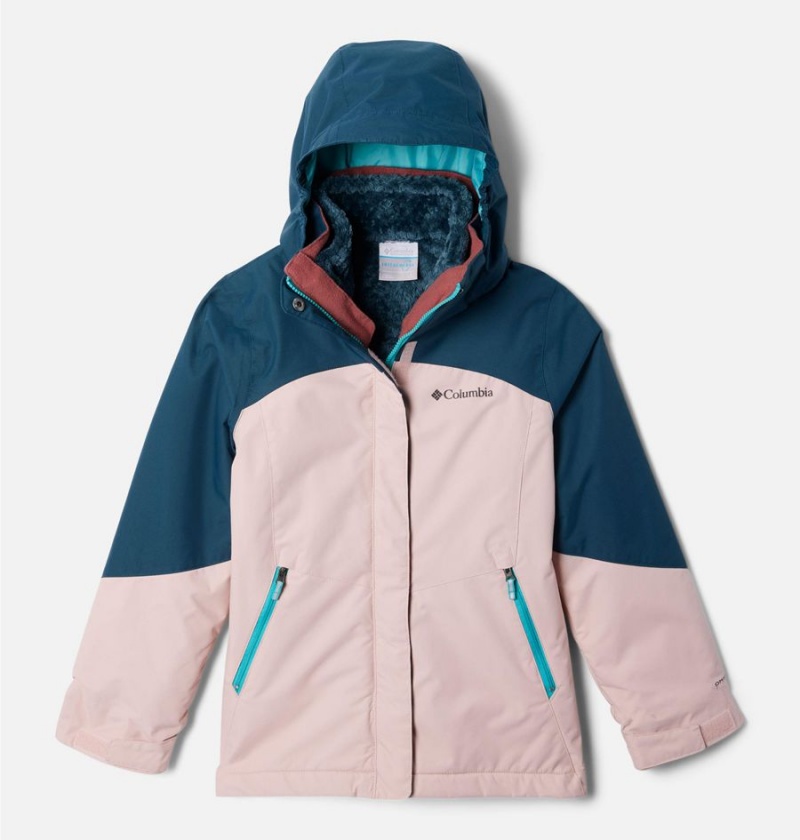 Columbia Bugaboo II Fleece Interchange Kids\' Jacket Pink | EGVIJF-265