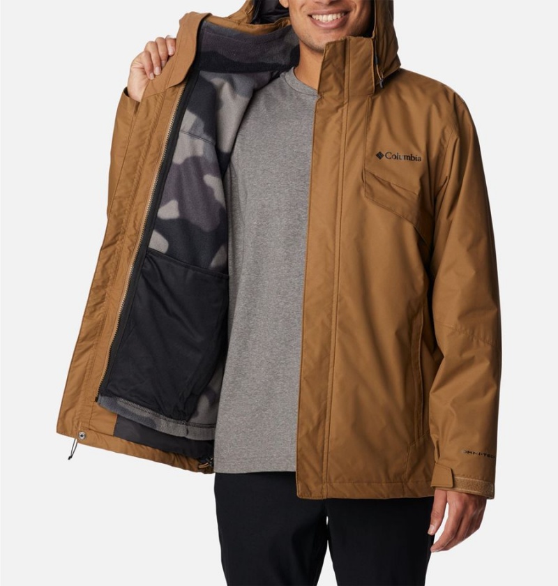 Columbia Bugaboo II Fleece Interchange Men's Ski Jacket Brown | URVLGZ-978