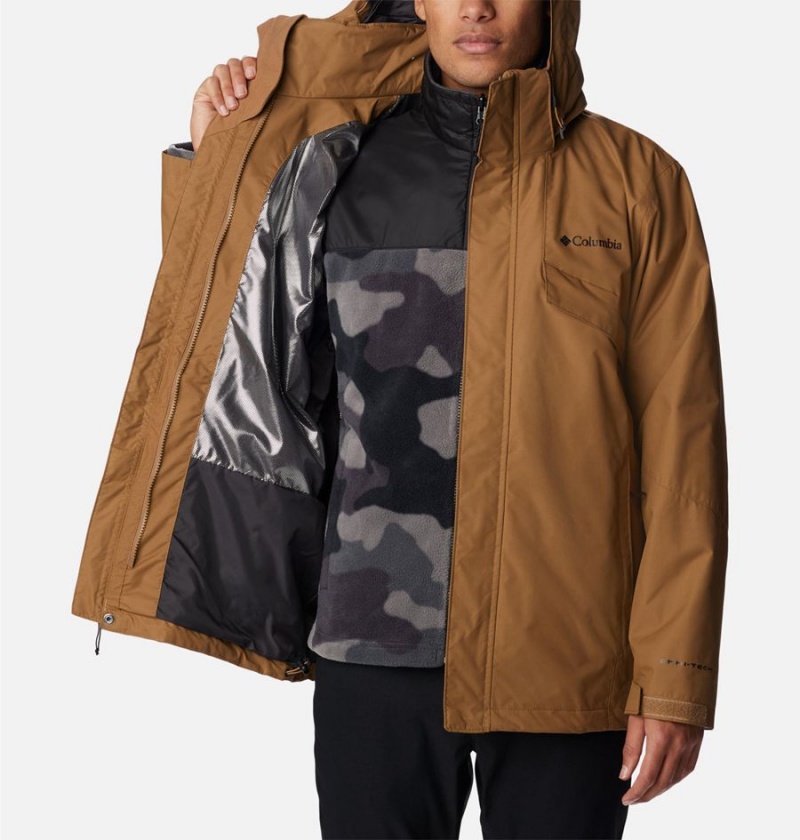 Columbia Bugaboo II Fleece Interchange Men's Ski Jacket Brown | URVLGZ-978