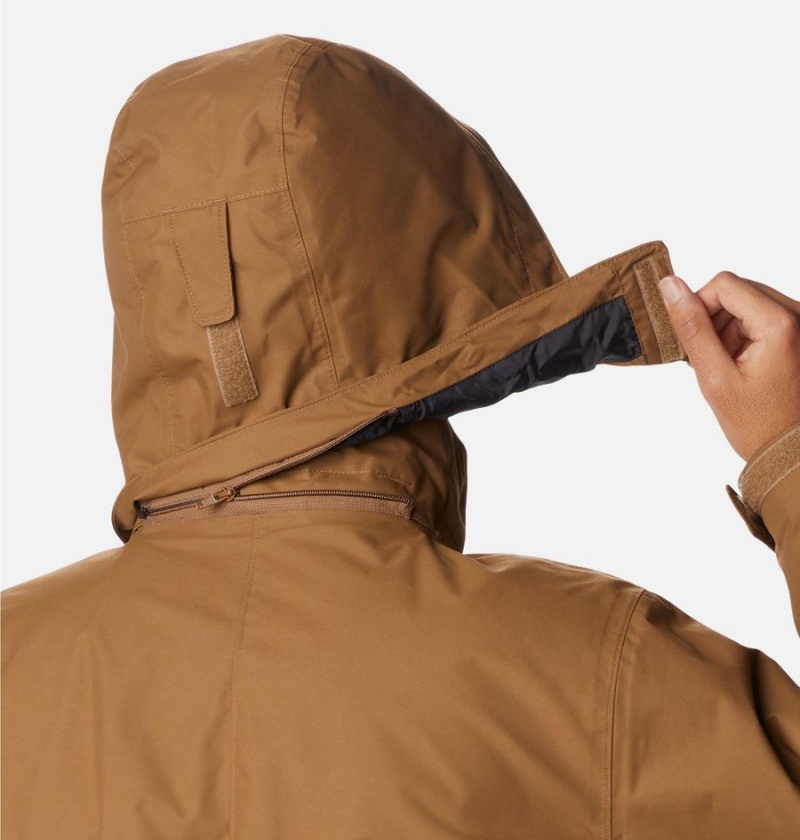 Columbia Bugaboo II Fleece Interchange Men's Ski Jacket Brown | URVLGZ-978