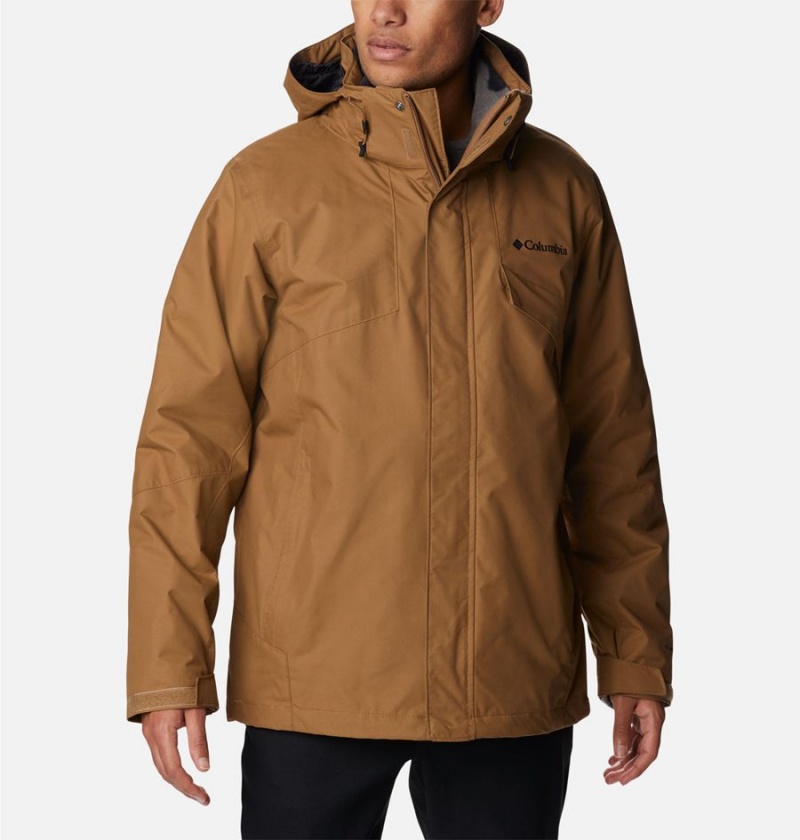 Columbia Bugaboo II Fleece Interchange Men\'s Ski Jacket Brown | URVLGZ-978