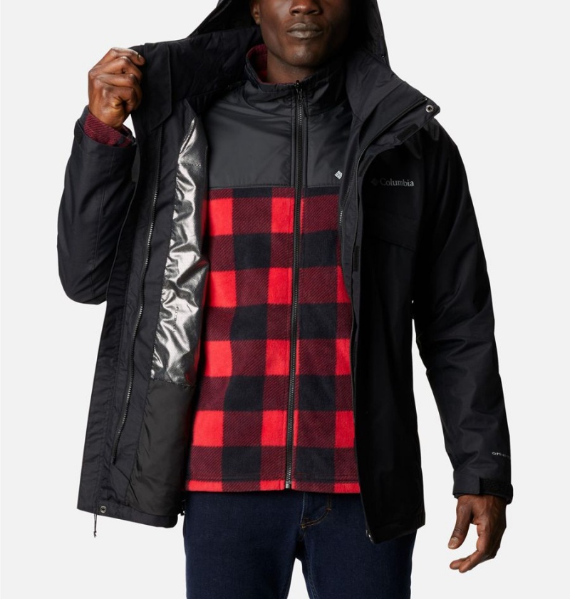 Columbia Bugaboo II Fleece Interchange Men's Ski Jacket Black | GZCOAQ-546