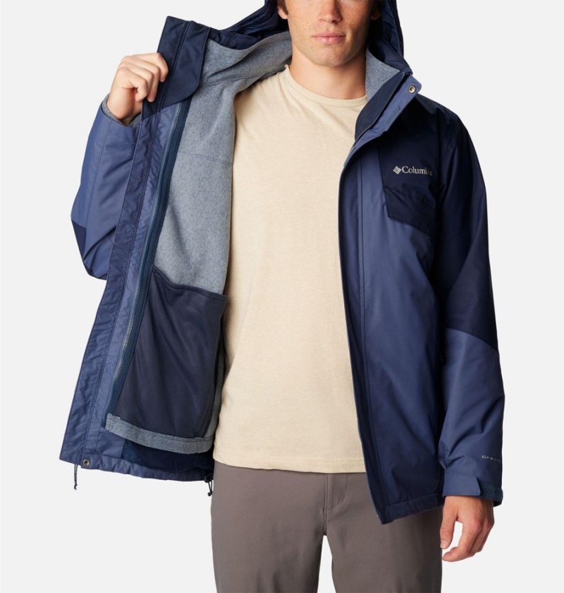 Columbia Bugaboo II Fleece Interchange Men's Ski Jacket Blue | CBIPNQ-052