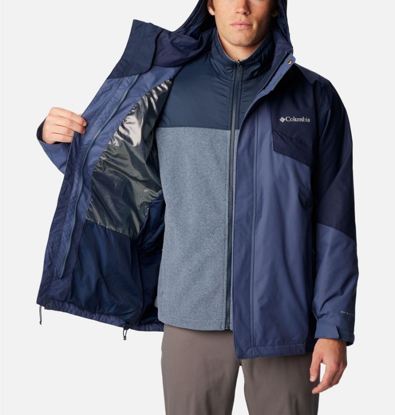 Columbia Bugaboo II Fleece Interchange Men's Ski Jacket Blue | CBIPNQ-052