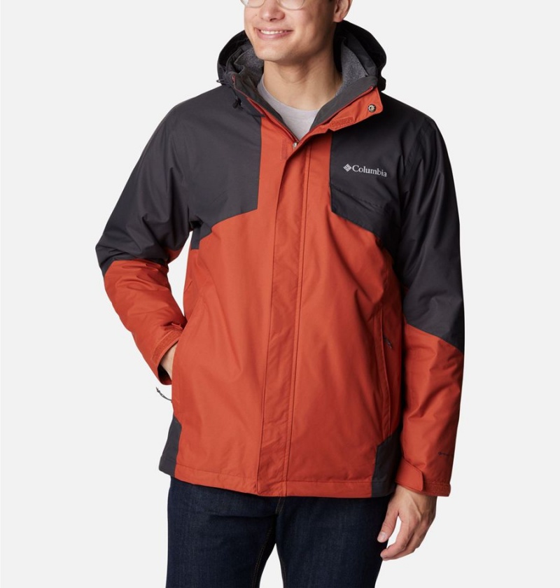 Columbia Bugaboo II Fleece Interchange Men\'s Ski Jacket Red | DXHLKN-862