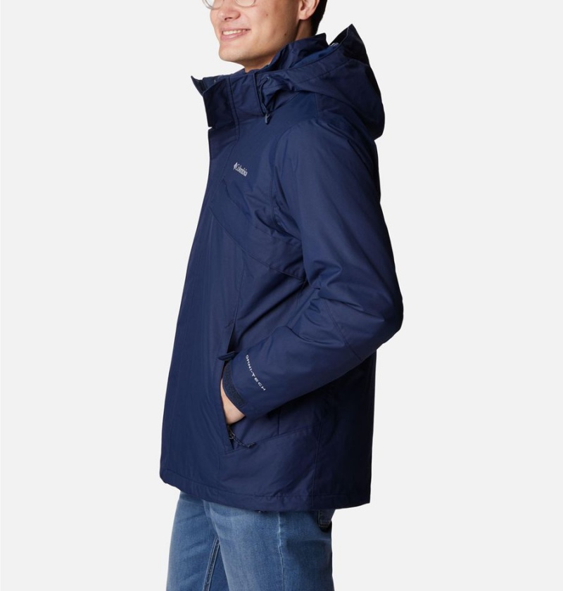 Columbia Bugaboo II Fleece Interchange Men's Ski Jacket Navy | HVYQPJ-360