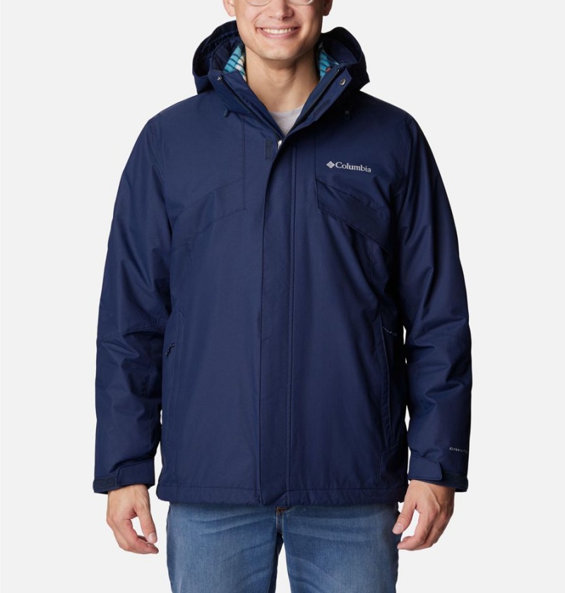 Columbia Bugaboo II Fleece Interchange Men\'s Ski Jacket Navy | HVYQPJ-360