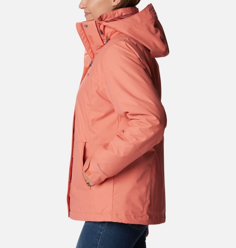 Columbia Bugaboo II Fleece Interchange Women's Ski Jacket Coral | BHCOIW-214