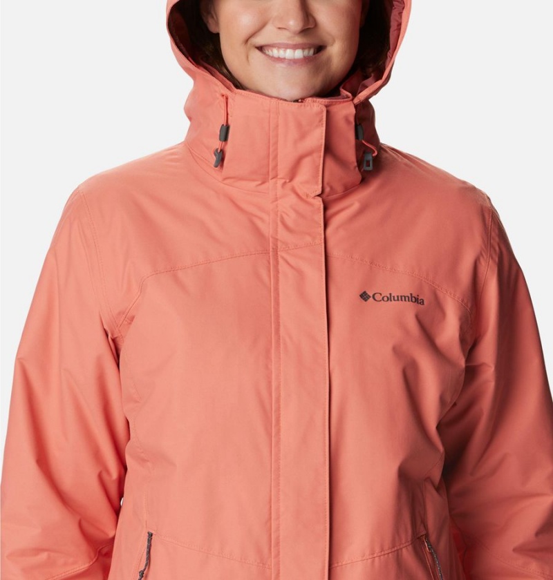 Columbia Bugaboo II Fleece Interchange Women's Ski Jacket Coral | BHCOIW-214