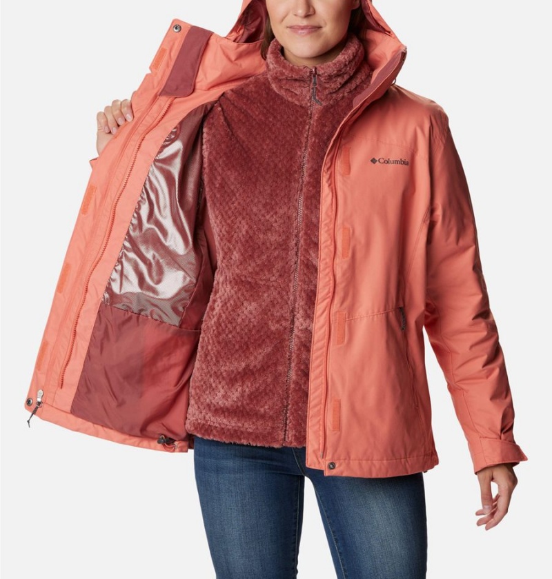 Columbia Bugaboo II Fleece Interchange Women's Ski Jacket Coral | BHCOIW-214