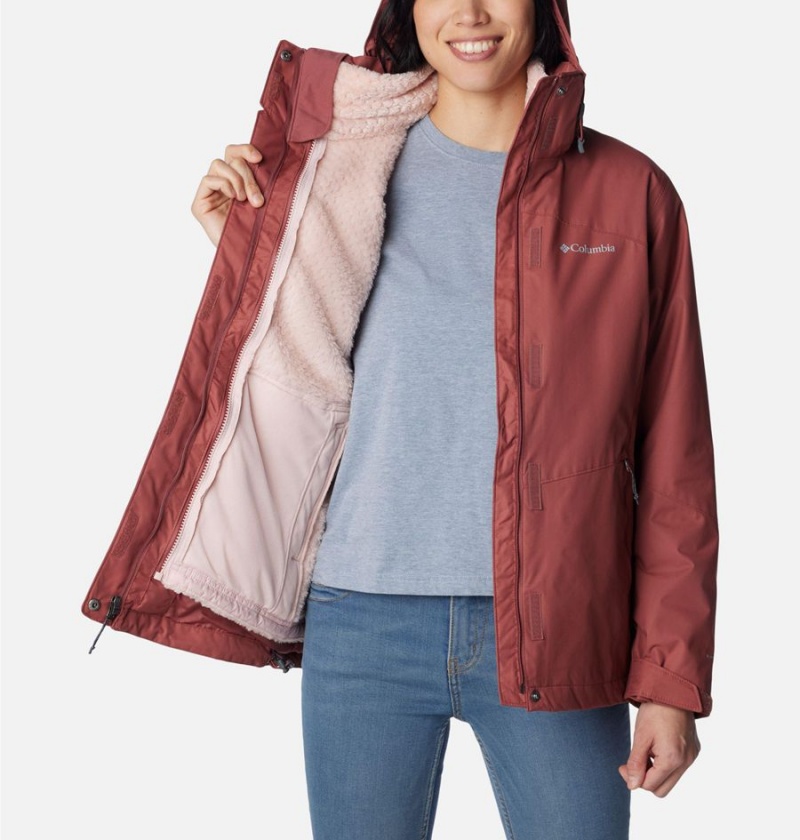 Columbia Bugaboo II Fleece Interchange Women's Ski Jacket Coral | TFDEZI-873
