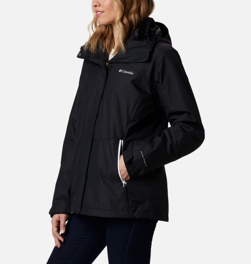 Columbia Bugaboo II Fleece Interchange Women's Ski Jacket Black | EWHGBZ-763