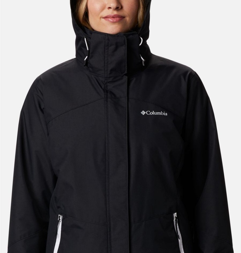 Columbia Bugaboo II Fleece Interchange Women's Ski Jacket Black | EWHGBZ-763