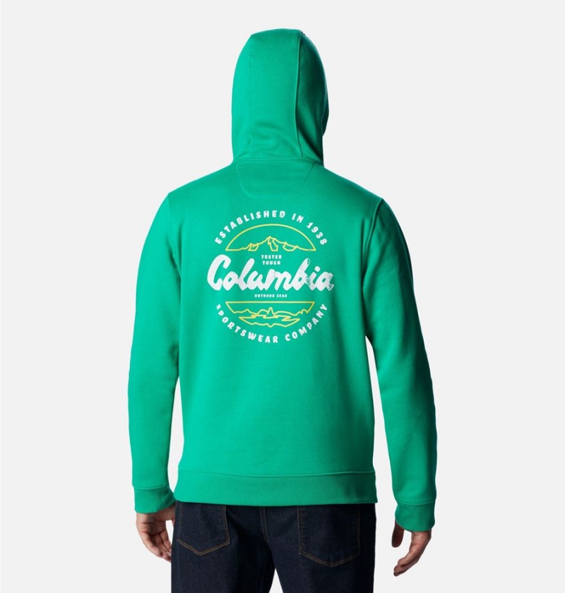 Columbia CSC Basic Logo II Men's Hoodie Green | XUGREY-731