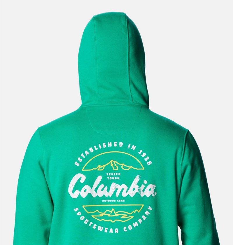 Columbia CSC Basic Logo II Men's Hoodie Green | XUGREY-731