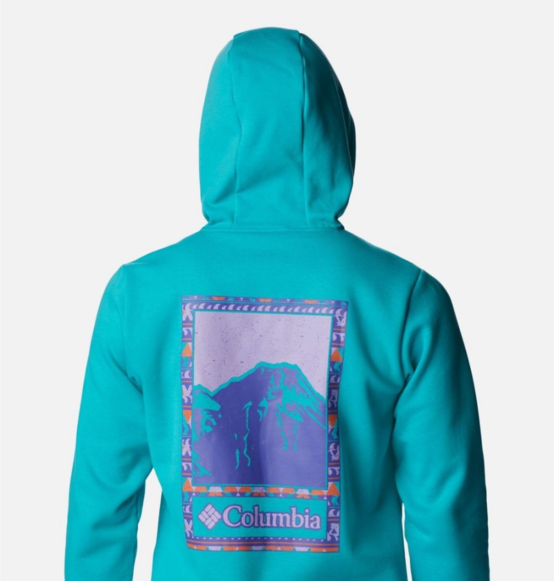 Columbia CSC Graphic Men's Hoodie Turquoise | SRYVWC-209