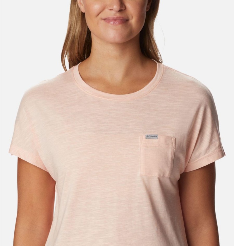 Columbia Cades Cape Women's T-Shirt Pink | MIDKUZ-409