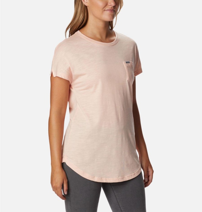 Columbia Cades Cape Women's T-Shirt Pink | MIDKUZ-409