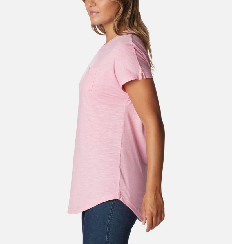 Columbia Cades Cape Women's T-Shirt Pink | MQZYKC-420