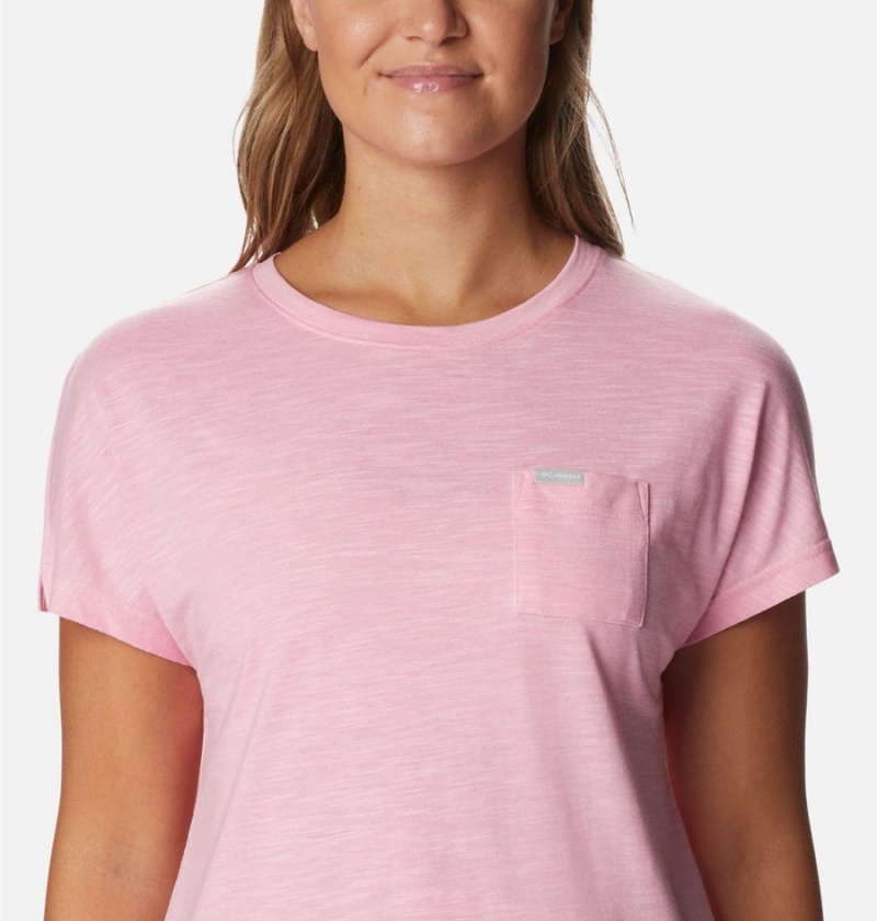 Columbia Cades Cape Women's T-Shirt Pink | MQZYKC-420