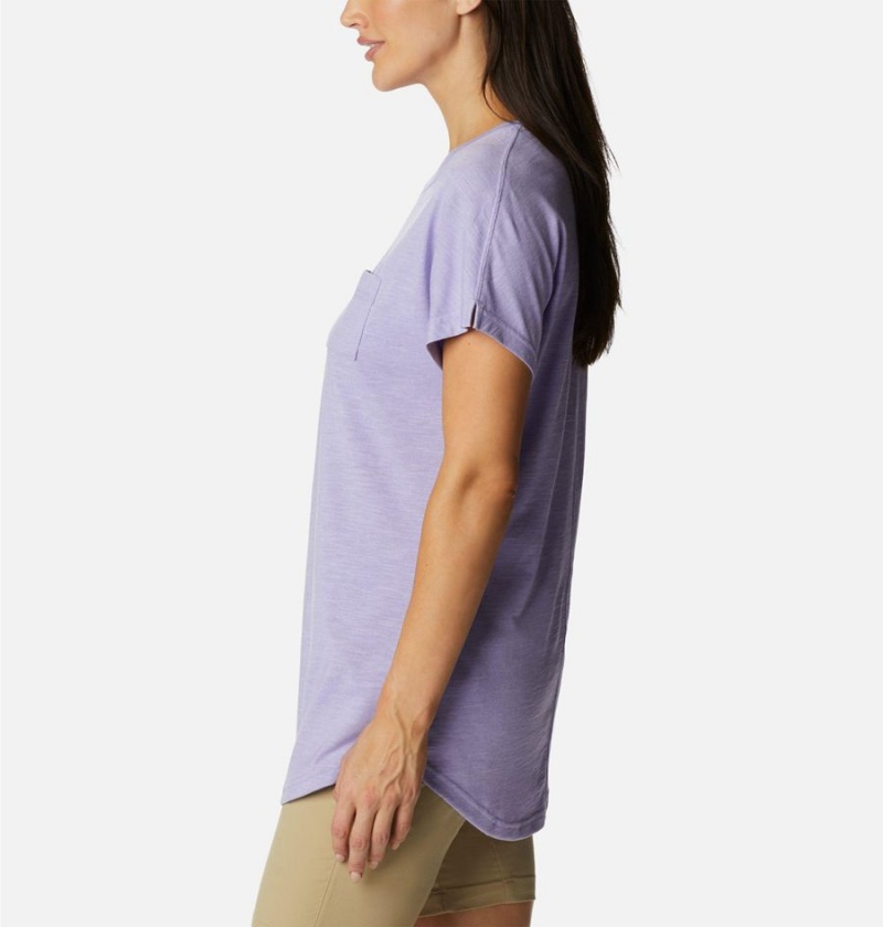 Columbia Cades Cape Women's T-Shirt Purple | GPWVSX-037