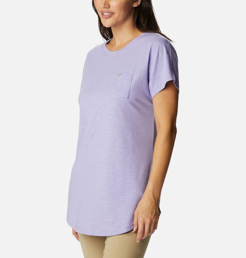 Columbia Cades Cape Women's T-Shirt Purple | GPWVSX-037