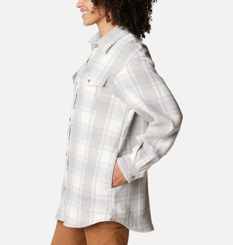 Columbia Calico Basin Jacket Women's Shirt White | QKFLXE-517
