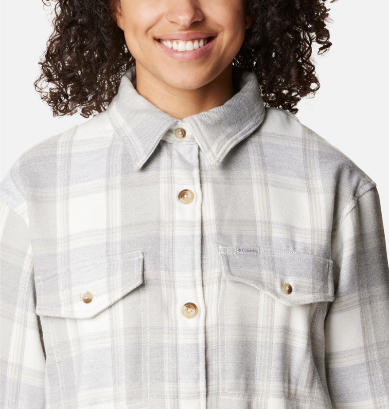 Columbia Calico Basin Jacket Women's Shirt White | QKFLXE-517
