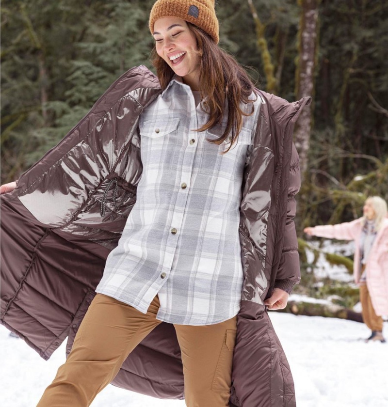 Columbia Calico Basin Jacket Women's Shirt White | QKFLXE-517